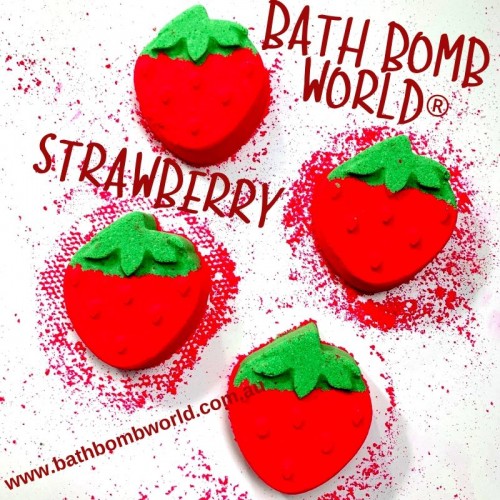 strawberry bath bombs